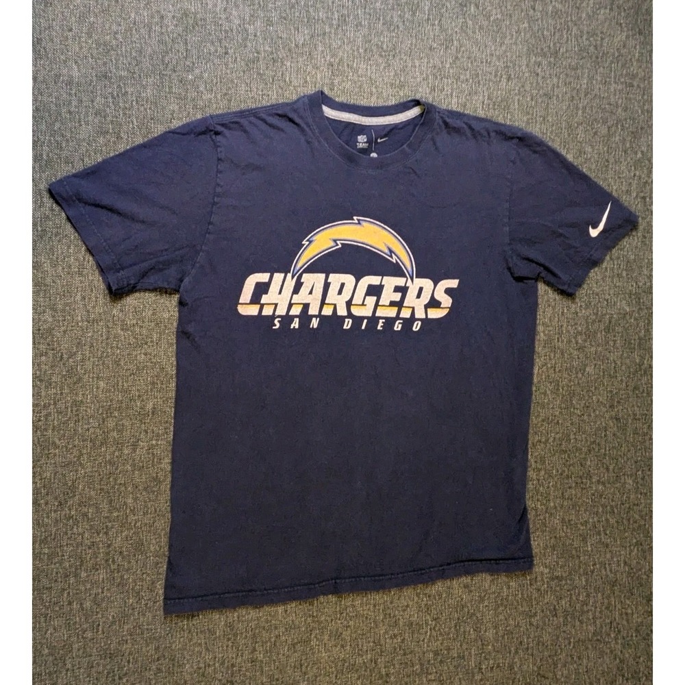 Nike San Diego Chargers T-Shirt Men Size Large Blue Short Sleeve NFL Sport Tee
